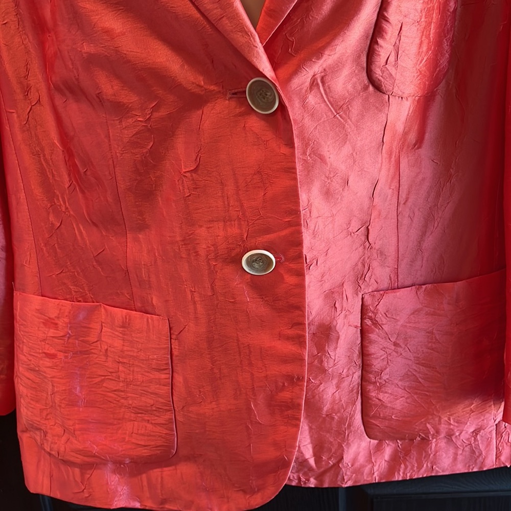 Talbots silk jacket in coral - Picture 4 of 7